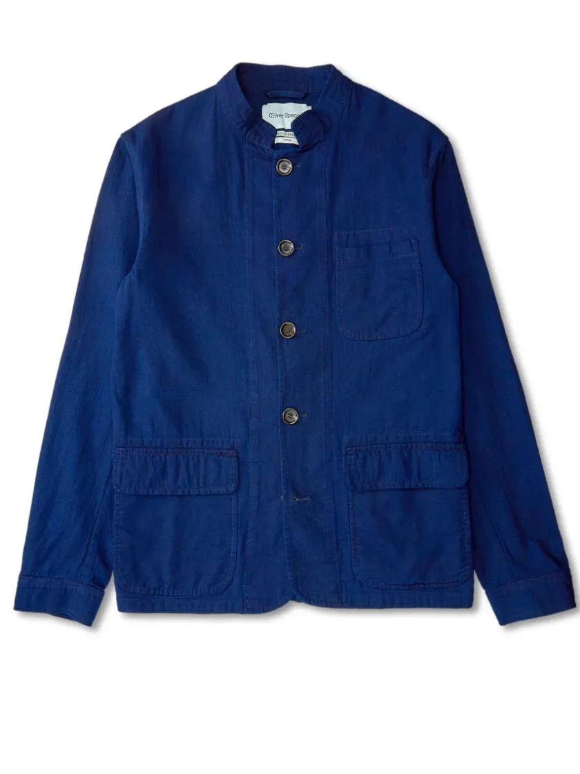 Oliver Spencer Coram Jacket Kildale Indigo Rinse Best Sale