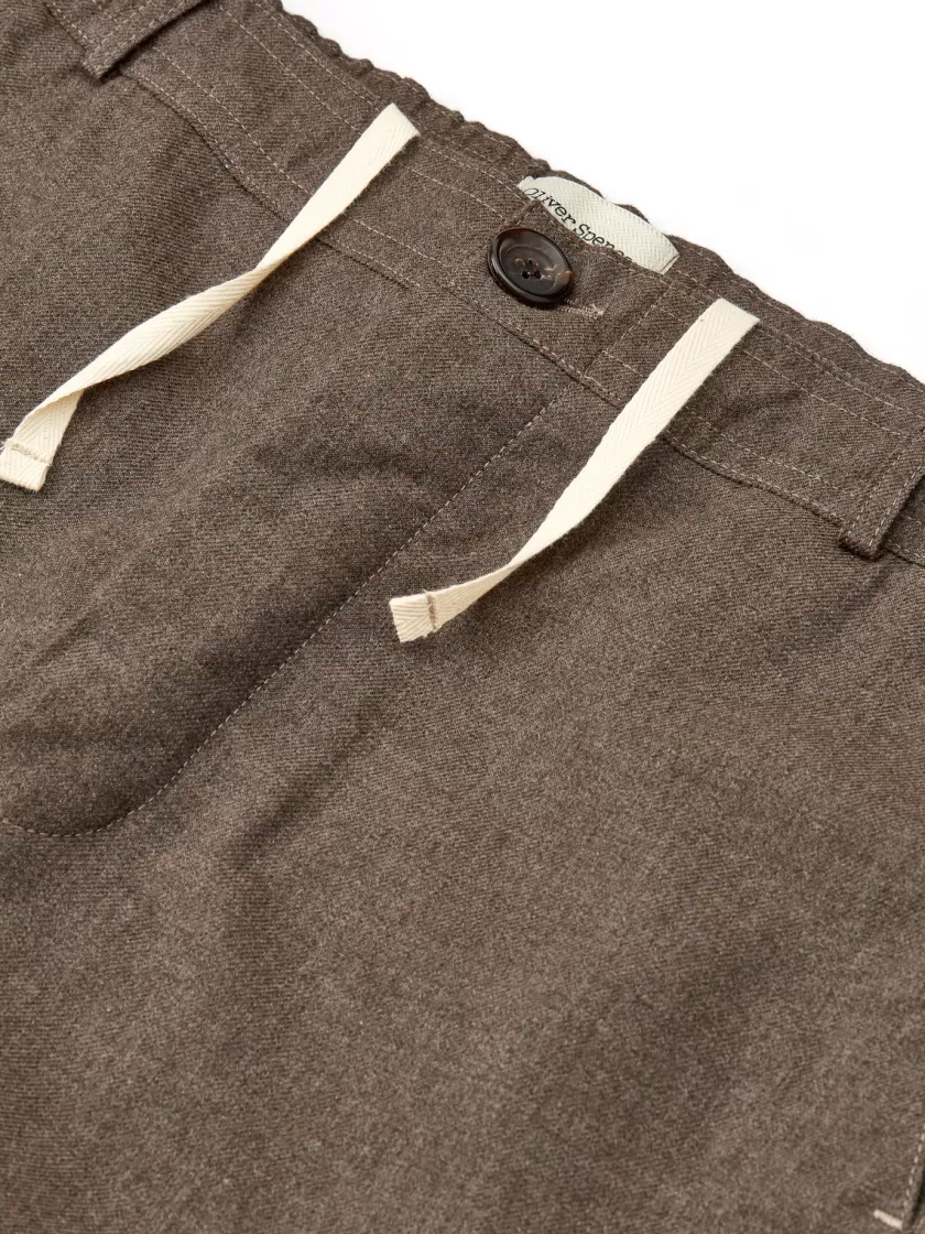 Oliver Spencer Drawstring Trousers Elvin Chestnut Brown Best Sale