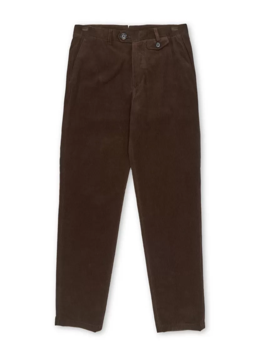 Oliver Spencer Fishtail Trousers Whitton Cord Brown Fashion