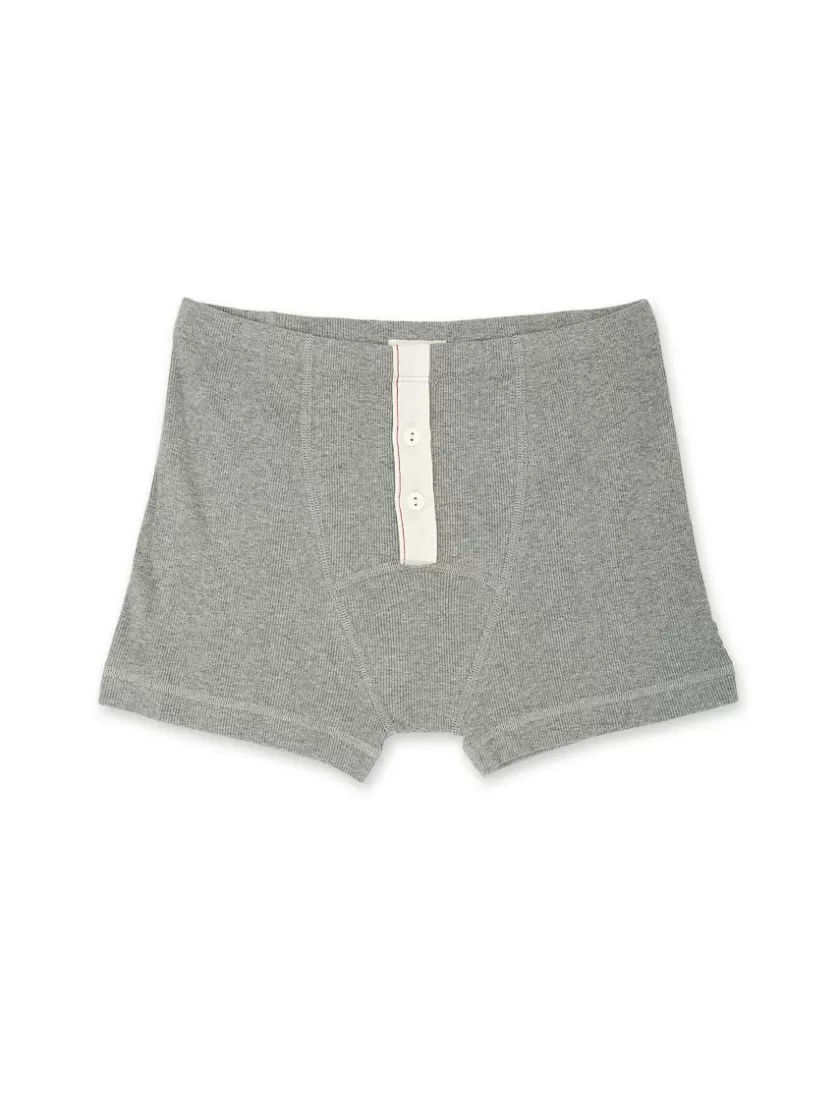 Oliver Spencer Hemen Biarritz Albar Grey Organic Cotton Boxer Brief Discount