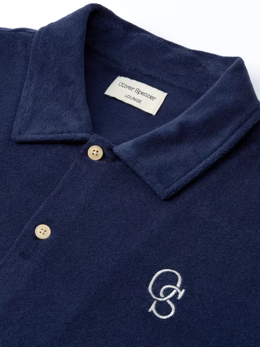 Oliver Spencer House Long Sleeve Jersey Shirt Ashbourne Navy Store
