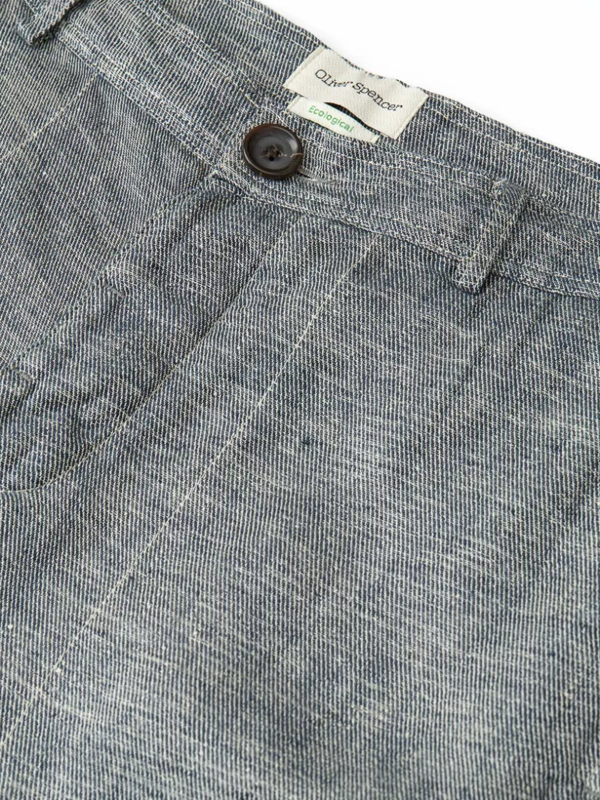 Oliver Spencer Judo Trousers Farlie Chambray Blue Shop