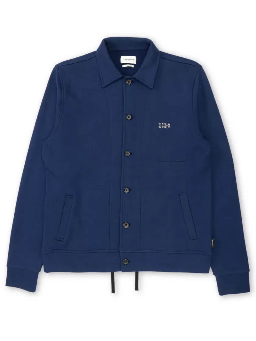 Oliver Spencer Kenmore Jersey Cardigan Coordinates Navy Cheap