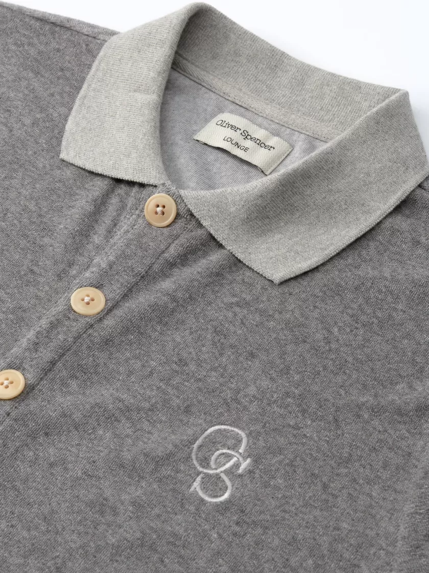 Oliver Spencer Lounge Polo Shirt Ashbourne Grey Cheap
