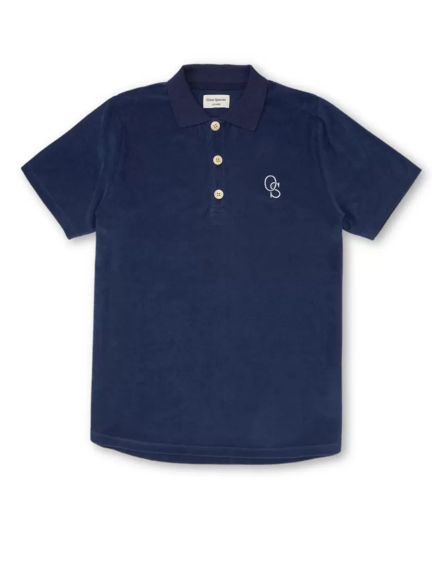 Oliver Spencer Lounge Polo Shirt Ashbourne Navy Fashion