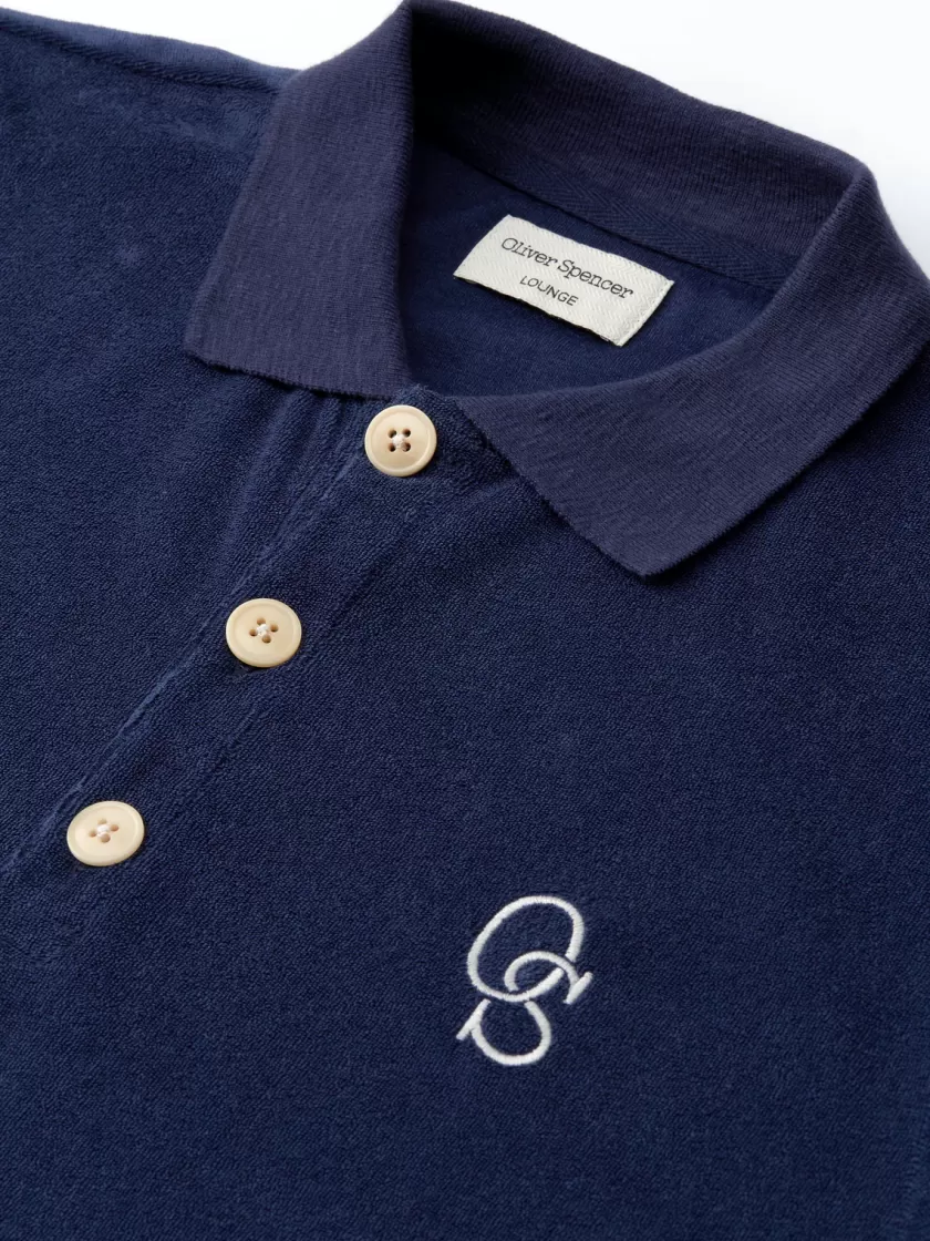 Oliver Spencer Lounge Polo Shirt Ashbourne Navy Fashion