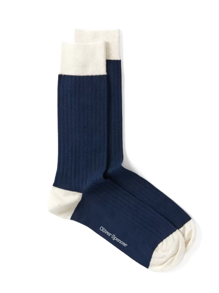 Oliver Spencer Miller Socks Bridge Blue Sale