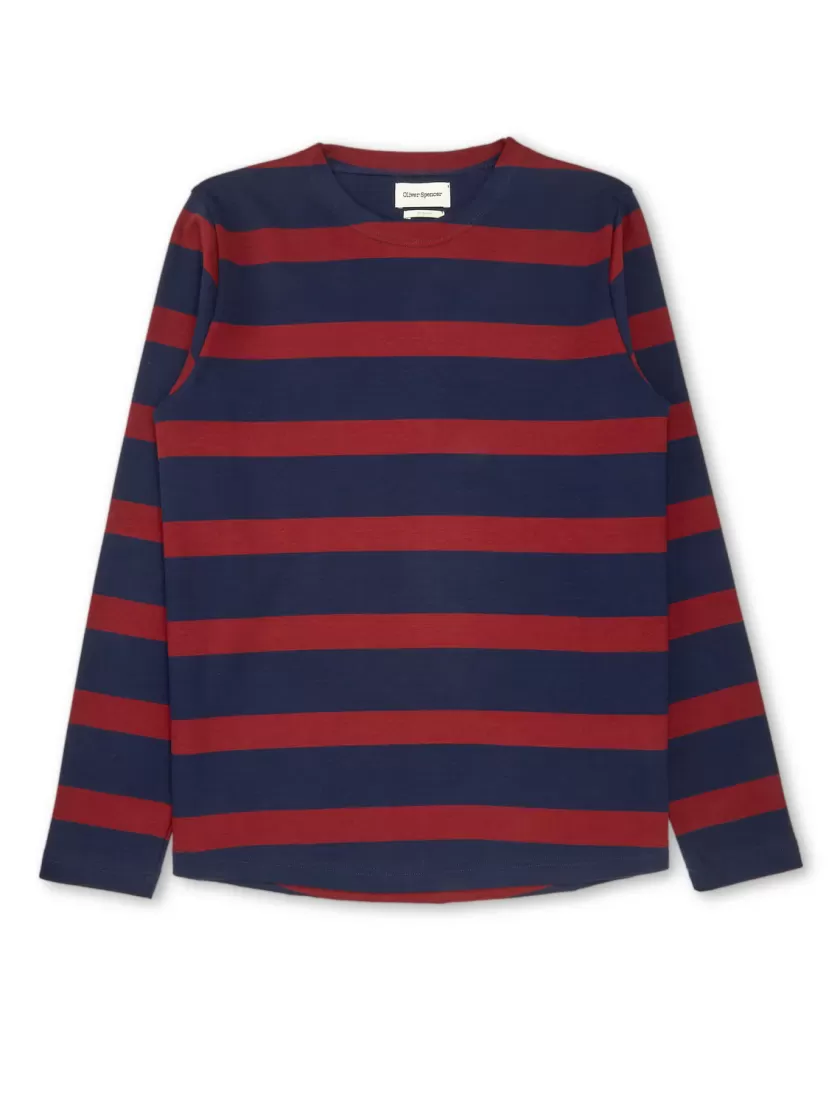 Oliver Spencer Newport Long Sleeve T-Shirt Alton Navy Best