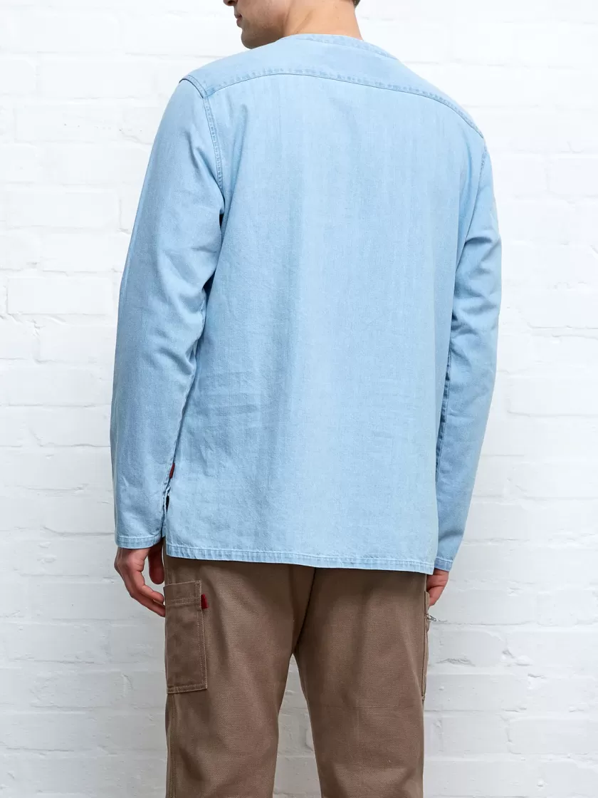 Oliver Spencer X Niwaki Ohana Gardening Smock Mullins Denim Indigo Light Cheap