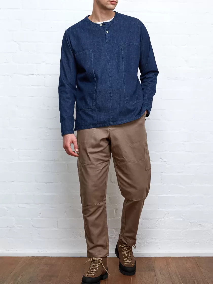 Oliver Spencer X Niwaki Ohana Gardening Smock Mullins Denim Indigo Rinse Shop