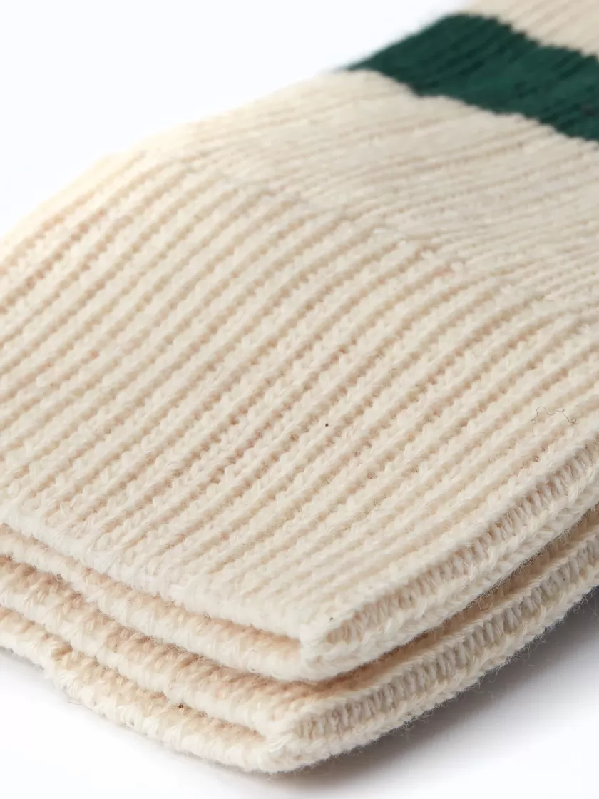 Oliver Spencer Polperro Socks Merrow Green/Cream Cheap