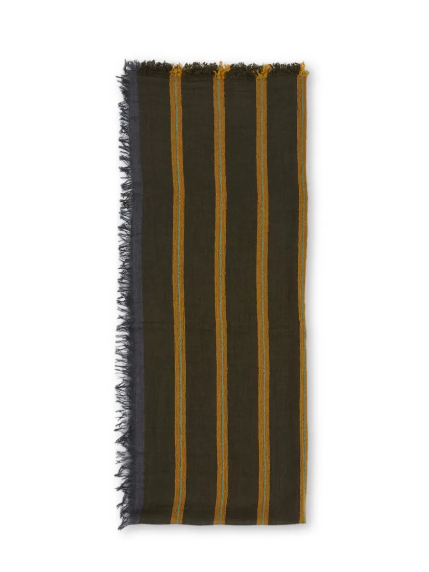 Oliver Spencer Sybill Scarf Colefax Charcoal Best Sale